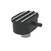 TSP SP8487BK Finned Aluminum Oval Push-In Breather w/PCV Valve - Black