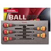 Vessel 22005EVA 5PK - Ball Grip Ratchet Screwdriver 5PC Set  - Magnetic Tip