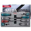 Vessel 980MIXEVA - Megadora Impact Assorted Screwdriver 8PC Set - Magnetic Tip