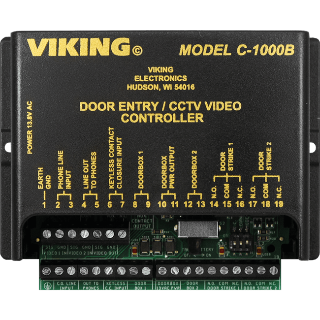 Viking C-1000B - Two Door Entry and CCTV Camera Controller