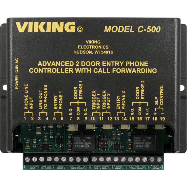 Viking C-500 - Advanced 2-Door Remote Entry Controller w/Call Forwarding