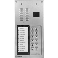 Viking K-1270-IP - 12 BUTTON VoIP Entry Phone System w/Proximity Reader - Brushed Stainless