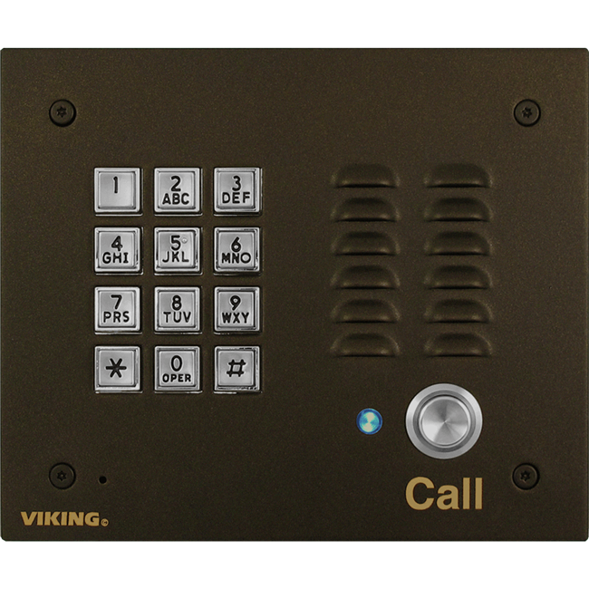 Viking K-1700-3-BN-EWP - Handsfree Entry Phone w/Keypad / Enhanced Weather Protection - Oil Rubbed Bronze