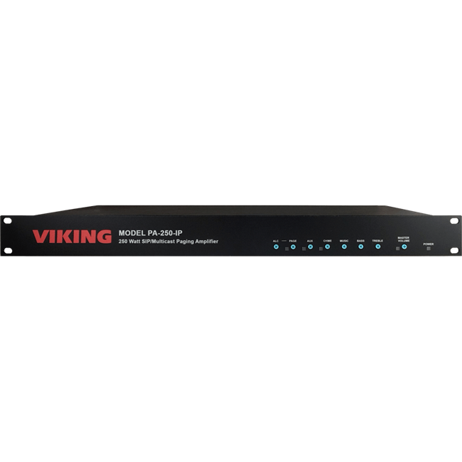 Viking PA-250-IP - 250 WATT 70V SIP/Multicast Paging Amplifier
