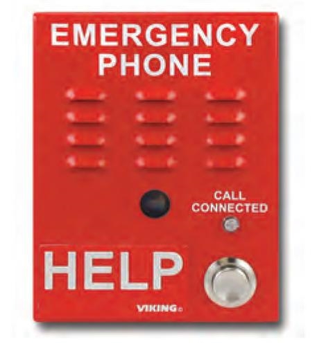 Viking X-1605-EWP - IP Video Emergency Phone / Intercom / HD Video w/EWP - Red