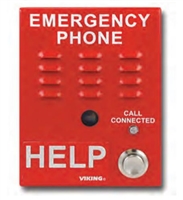 Viking X-1605- IP Video Emergency Phone / Intercom / HD Video - Red