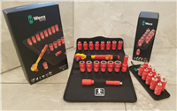 Wera 05004970001 / 05004930001 - VDE Ratchet / Sockets / eXtensions â…œ" Drive Insulated Metric / TORXÂ® / Hexagonal 27PC Set