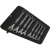 Wera 05020012001 - JOKER Ratcheting Combo Wrench 8PC SAE Set w/Wrench Roll - 6000 Series