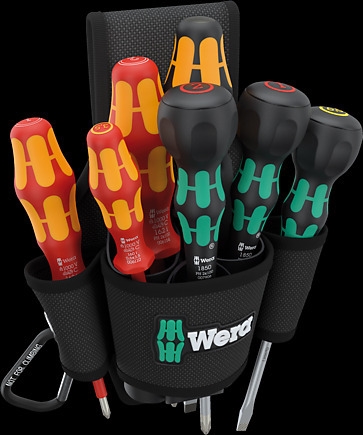 Wera 05136033001 - Screwdrivers Phillips / Slotted 7PC Set w/Belt Holster - Limited Edition
