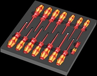Wera 05150102001 - VDE Screwdriver 16PC Set w/Foam Insert Screwdriver Tray