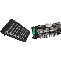 Wera 05020012001 - 8PC JOKER Ratcheting Combo Wrenches + 05056491001 - 39PC Tool-Check Plus SAE Combo 47PC Set