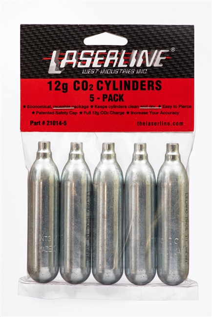 LaserLine 21014-7-5 - Replacement CO2 Cartridges for the LaserLine 21010-9 - 5/Pack