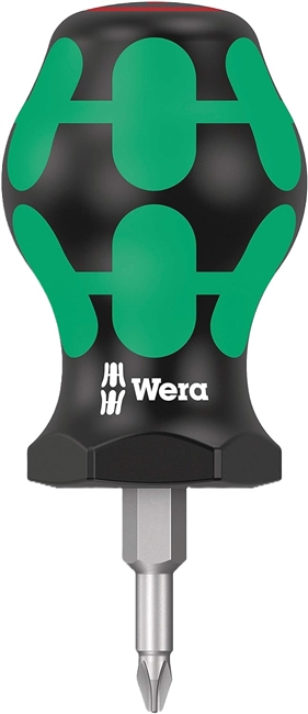 Wera 05008850001 - Phillips Stubby Screwdriver PH1 - Green