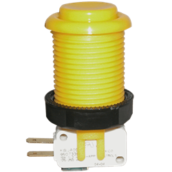 Happ Pushbutton W / Horizontal Micro-Switch - Yellow