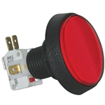 Large Round Illuminated Pushbutton - RED