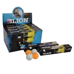 LION 1 STAR 40MM WHITE TABLE TENNIS BALLS - 6 Pack