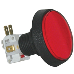 Large Round Illuminated Pushbutton - RED