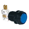 Small Round Illuminated Pushbutton - Blue