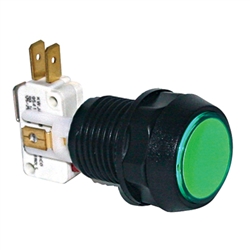 Small Round Illuminated Pushbutton - Green