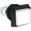 Large Square Illuminated Pushbutton - White