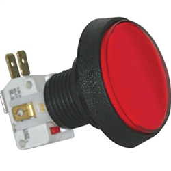 Medium Round Illuminated Pushbutton - Red