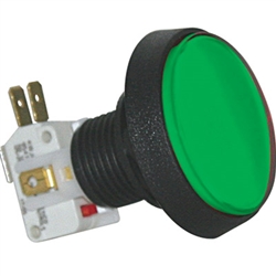 Medium Round Illuminated Pushbutton - Green