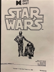 STAR WARS (Data East) Manual