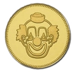 BRASS TOKEN .984 WITH CLOWN LOGO