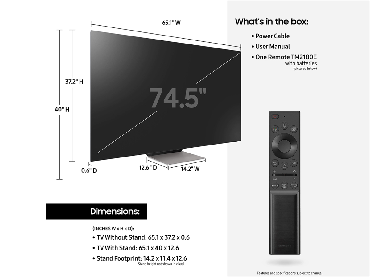 Samsung QN75QN900BFXZA 75" Class QN900B Samsung Neo QLED 8K Smart TV (2022)