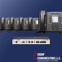 Allworx 324 server with 5 Allworx Verge 9312 phones, by Crump Communications.