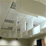 Whisperwave Natural White Acoustic Baffles: 2" x 2' x 4'