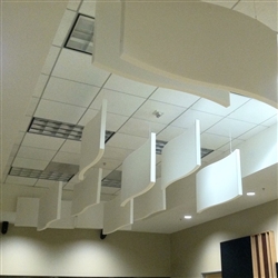 Whisperwave Natural Gray Acoustic Baffles: 2" x 2' x 4'