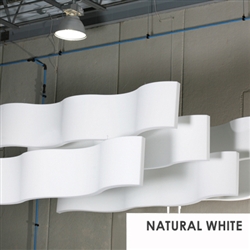 Whisperwave Natural White Acoustic Ribbon Baffles | 2x1x4