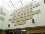Whisperwave Natural White Acoustic Wall Panels: 2" x 1' x 4'