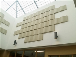 Whisperwave Natural White Acoustic Wall Panels: 2" x 1' x 4'