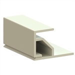 1" x 5' Square-Edged Bottom Load Fabric Wall-Mount Track System