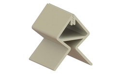 1" x 4' 10MOOC Square Edge, Outside corner Fabric Wall Mounting Track System