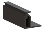 1" 10MOTD-BLK Square Edge Fabric Wall-Mount Track System