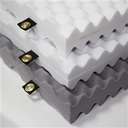 FireFlex Hanging Baffles, acoustic foam | Class A fire-rated 3 x 24 x 48