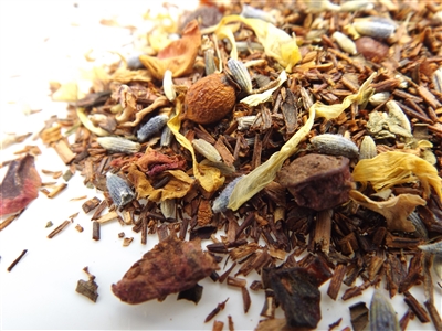 Organic Red Christmas Rooibos Tea with Rose Petals