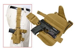 DELUXE ADJUSTABLE DROP LEG TACTICAL HOLSTER - COYOTE