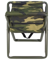 DELUXE CAMOUFLAGE FOLDING STOOL W/POUCH