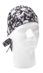 HEADWRAP SKULLS - BLACK