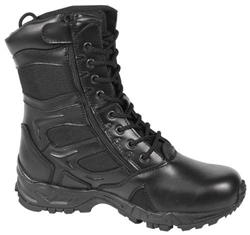 ROTHCO FORCED ENTRY DEPLOYMENT BOOT WITH SIDE ZIPPER 8" - BLACK