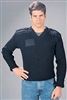 GOV'T NAVY BLUE WOOL V-NECK SWEATER