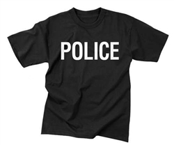 2-SIDED T-SHIRT / POLICE - BLACK