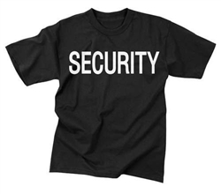 2-SIDED T-SHIRT / SECURITY - BLACK