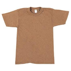 MILITARY T-SHIRT - POLY/COTTON / BROWN