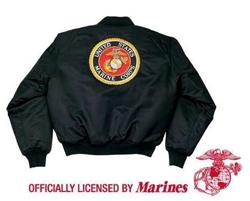 MA-1 FLIGHT JACKET / MARINE EMBLEM - BLACK