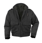 WATER REPELLENT DUTY JACKET WITH LINER - BLACK